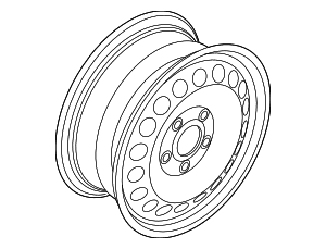 Wheel, Steel - Volkswagen (1K0-601-027-CD-03C)