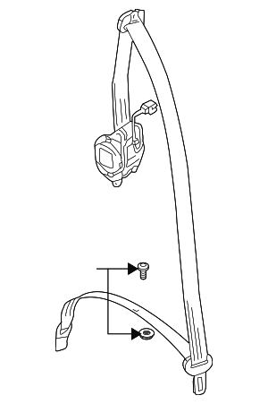 Seat Belt Assembly - Audi (4L0-857-806-H-TPU) Seat Belt Assembly - Audi (4L0-857-806-H-TPU)