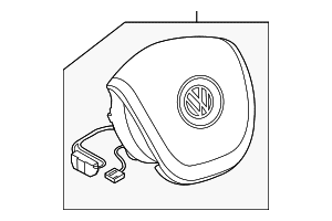 Steering Wheel Air Bag - Volkswagen (7P6-880-201-N-81U)