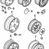 Wheel, Alloy - Volkswagen (191-601-025-AD-V7G)