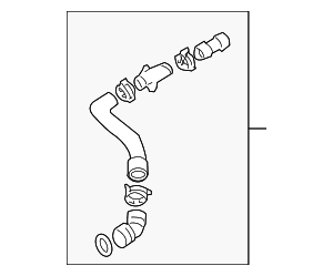 Upper Hose - Volkswagen (1J0-122-101-A)