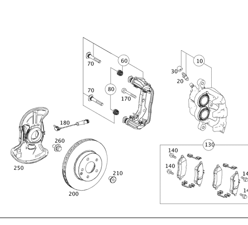 Brake Carrier - Mercedes-Benz (204-421-04-94)