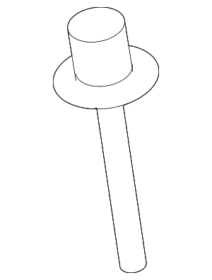 Fender Liner Rivet - Volvo (979878)