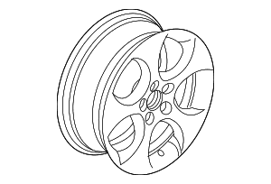 Wheel, Alloy - Volkswagen (1K0-601-025-BB-8Z8)