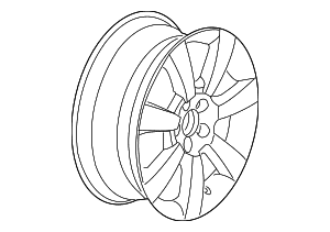 Wheel, Alloy - Volkswagen (1C0-601-025-AB-8Z8)