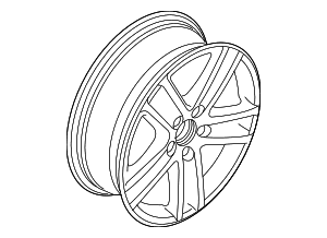 Wheel, Alloy - Volkswagen (3C0-601-025-R-QQ9)