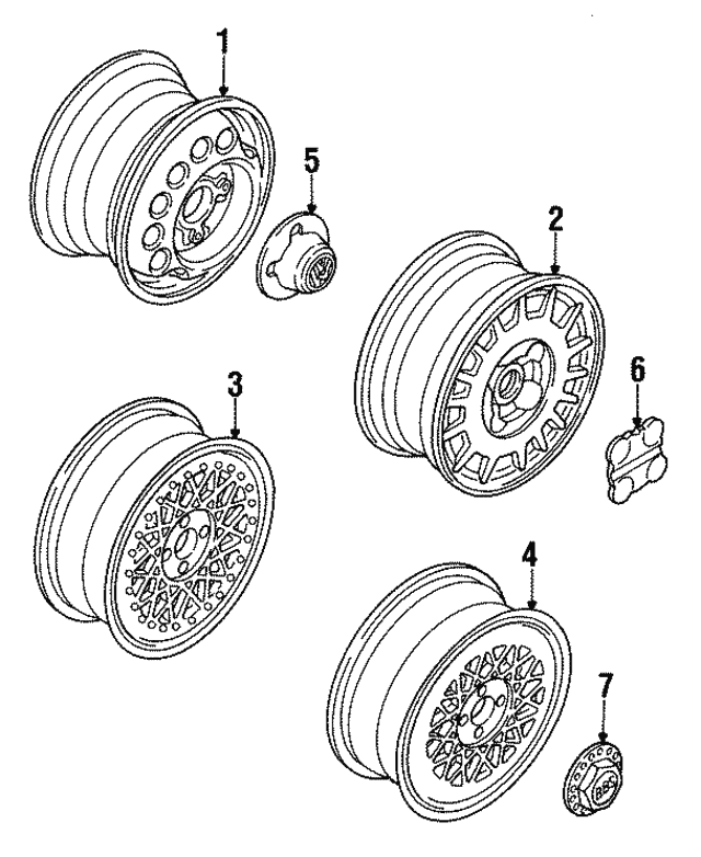 Wheel, Alloy - Volkswagen (535-601-025-F-091) Wheel, Alloy - Volkswagen (535-601-025-F-091)