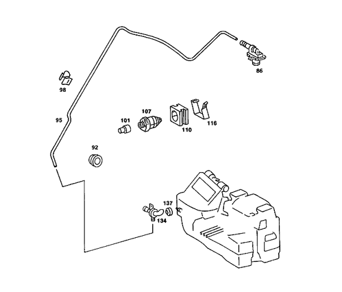 Operating Unit, AC System - Mercedes-Benz (201-820-07-03)