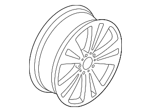 Wheel, Alloy - Volkswagen (1K8-601-025-R-88Z)