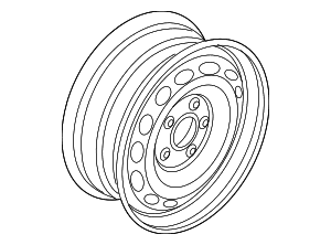 Wheel, Steel - Volkswagen (7N0-601-027-E-03C)