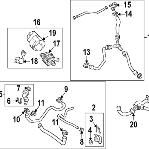 Rear Hose - Volkswagen (3QF-121-156-E)