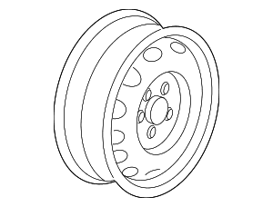 Wheel, Steel - Volkswagen (5K0-601-027-A-03C)