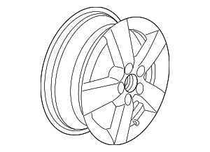 Wheel, Alloy - Volkswagen (5C0-601-025-8Z8)