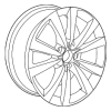 Wheel, Alloy - Volkswagen (5C0-601-025-N-Y9C)