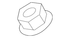 Seat Belt Lap And Shoulder Belt Nut - Audi (N-989-234-03)