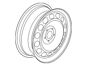 Wheel, Steel - Volkswagen (5K0-601-027-B-03C)