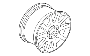 Wheel, Alloy - Volkswagen (1J0-601-025-AF-1Z2)