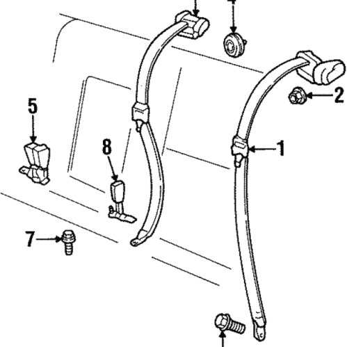 Belt & Retractor - Volvo (3525394)
