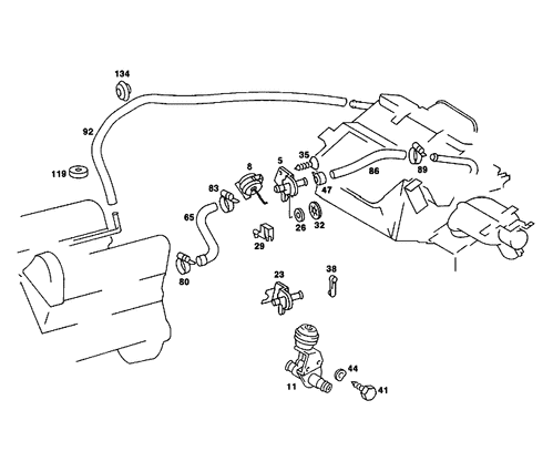 Hose - Mercedes-Benz (107-831-10-94)