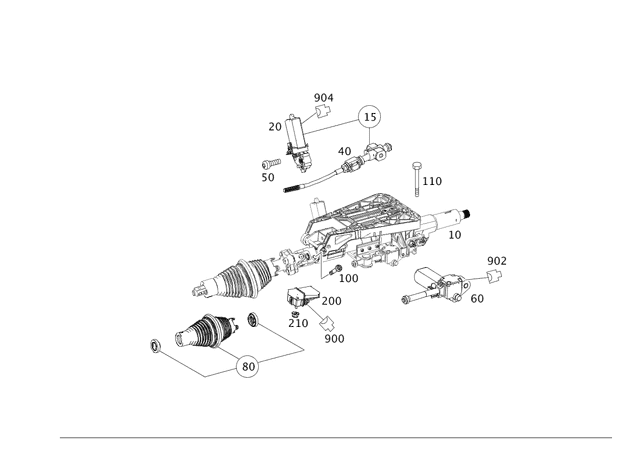 Steering Column - Mercedes-Benz (204-460-48-16) Steering Column - Mercedes-Benz (204-460-48-16)