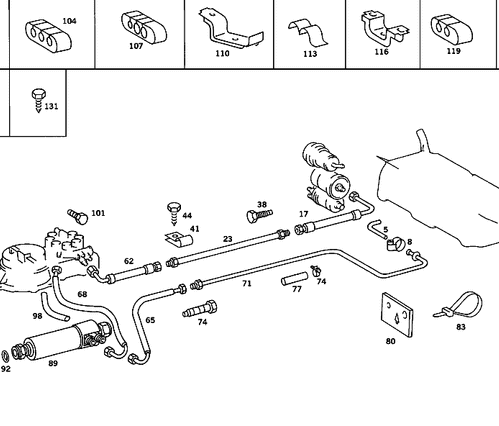 Hose - Mercedes-Benz (107-470-23-75)