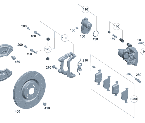 Brake Carrier - Mercedes-Benz (000-423-11-00)
