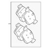 Disc Brake Pad Set - Land-Rover (LR160437)