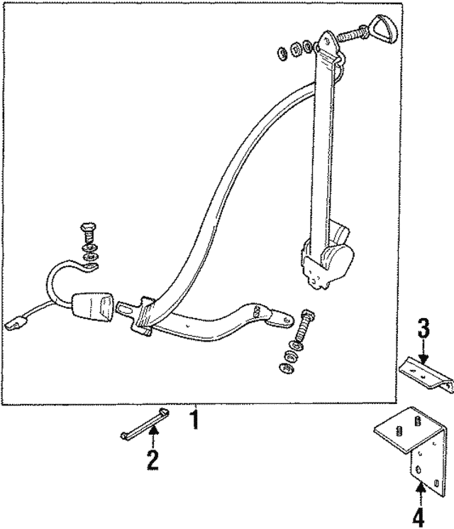 Lap & Shoulder Belt - Land-Rover (AWR4316) Lap & Shoulder Belt - Land-Rover (AWR4316)