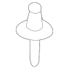 Roof Weather-Strip Stud - Land-Rover (LR032196)