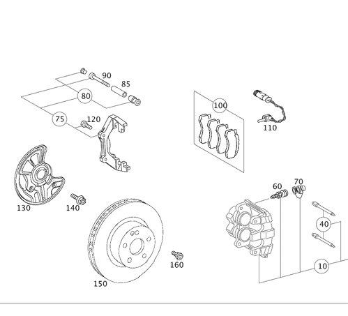 Brake Disc - Mercedes-Benz (211-421-08-12-90)