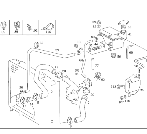Hose - Mercedes-Benz (124-501-29-82)
