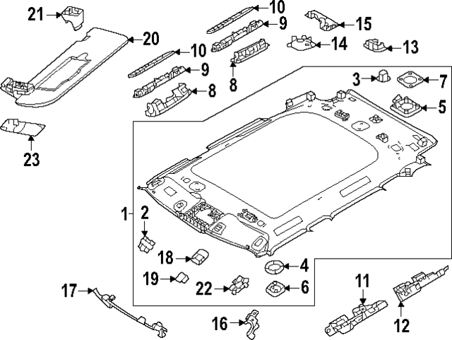 Bezel Support Bracket - Land-Rover (LR167230) Bezel Support Bracket - Land-Rover (LR167230)