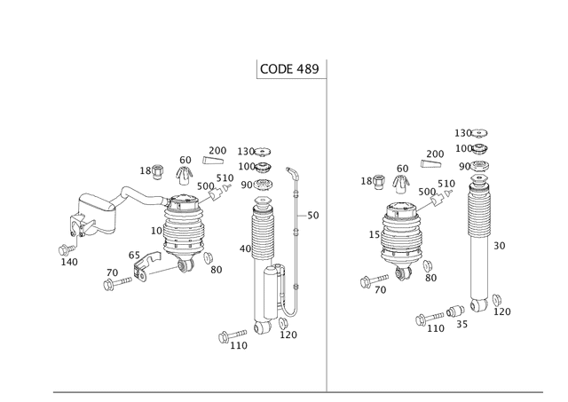 Shock Absorber - Mercedes-Benz (211-326-36-00) Shock Absorber - Mercedes-Benz (211-326-36-00)