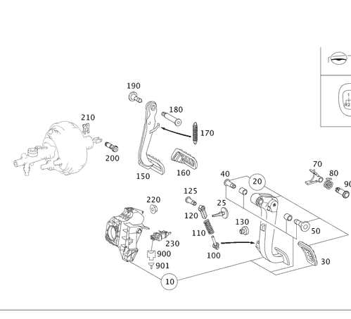 Brake Pedal - Mercedes-Benz (171-290-13-18)