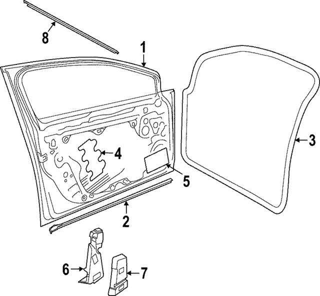 Belt Molding - Volkswagen (5H4-837-477-B-5AP) Belt Molding - Volkswagen (5H4-837-477-B-5AP)