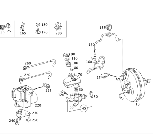 Brake Servo - Mercedes-Benz (005-430-08-30)