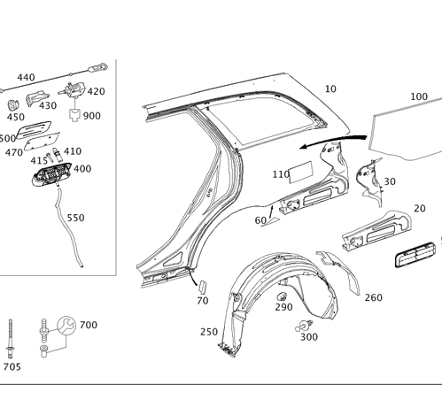 Bracket - Mercedes-Benz (204-899-06-14)