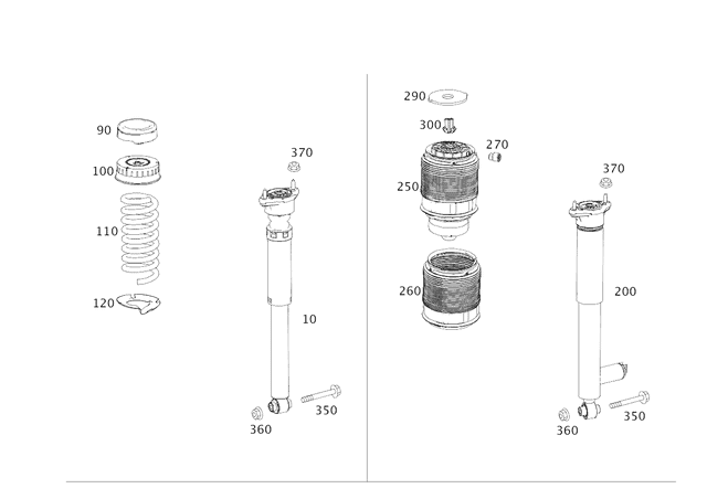 Shock Absorber - Mercedes-Benz (212-320-15-30) Shock Absorber - Mercedes-Benz (212-320-15-30)