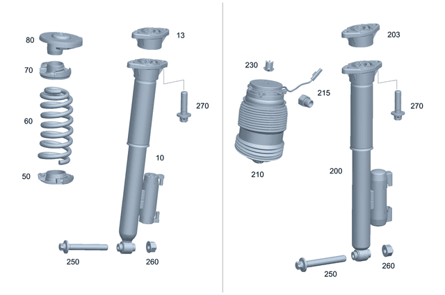 Genuine Mercedes Shock Absorber 238320 2000 - Euro Parts Giant