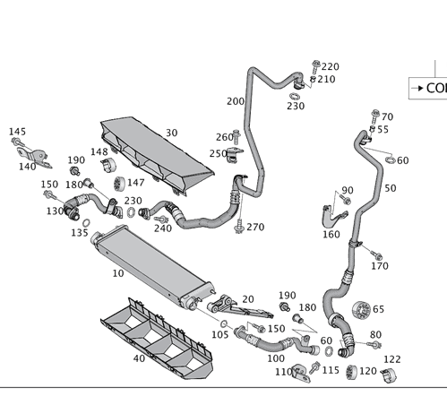 Oil Cooler - Mercedes-Benz (221-500-07-00)