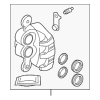 Disc Brake Caliper - Land-Rover (LR139156)