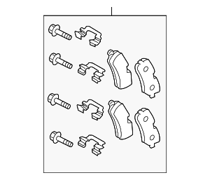 Brake Pads Rear - Land-Rover (LR139969) Brake Pads Rear - Land-Rover (LR139969)