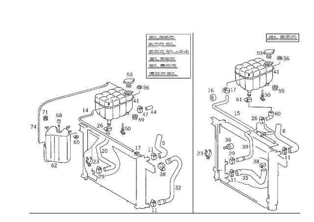 Hose - Mercedes-Benz (129-501-24-82) Hose - Mercedes-Benz (129-501-24-82)