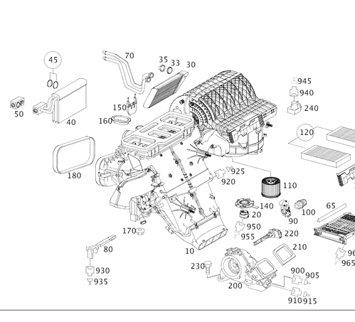 Heater Box - Mercedes-Benz (251-830-03-62)