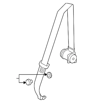 2007-2016 Volkswagen Eos - Seat Belt Assembly - Volkswagen (1Q0-857-806-A-RAA)