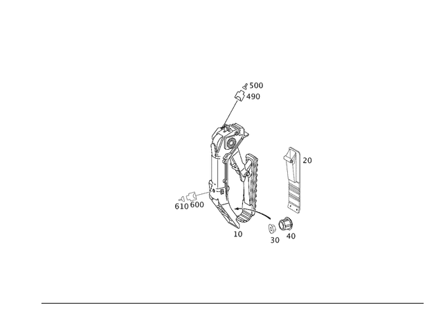 Accelerator Pedal - Mercedes-Benz (171-300-01-04) Accelerator Pedal - Mercedes-Benz (171-300-01-04)