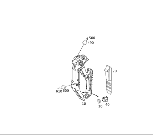 Accelerator Pedal - Mercedes-Benz (211-300-09-04)