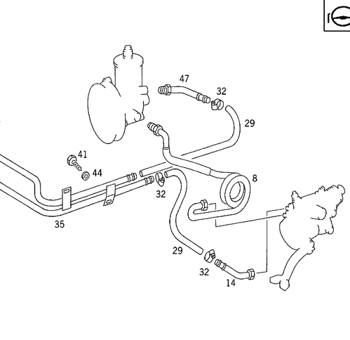 Hose - Mercedes-Benz (124-466-17-81)