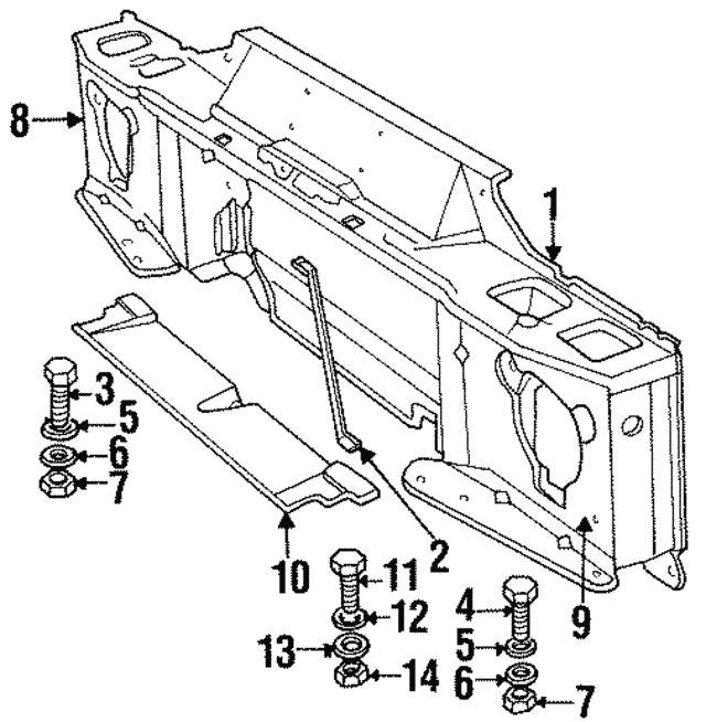 Radiator Support - Land-Rover (ALR6272) Radiator Support - Land-Rover (ALR6272)