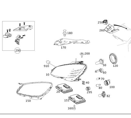 Lamp Unit - Mercedes-Benz (204-906-19-04)